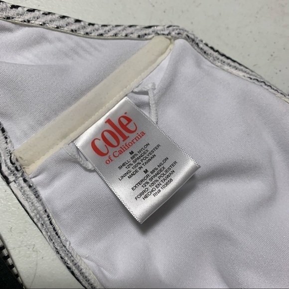 Cole Of California Womens Bikini size Medium black stripe 2 Piece - Picture 5 of 5